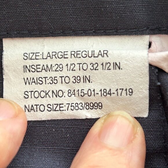 Cargo Pants Navy Blue adjustable cuff button pockets / fly, Size in description - Picture 6 of 7